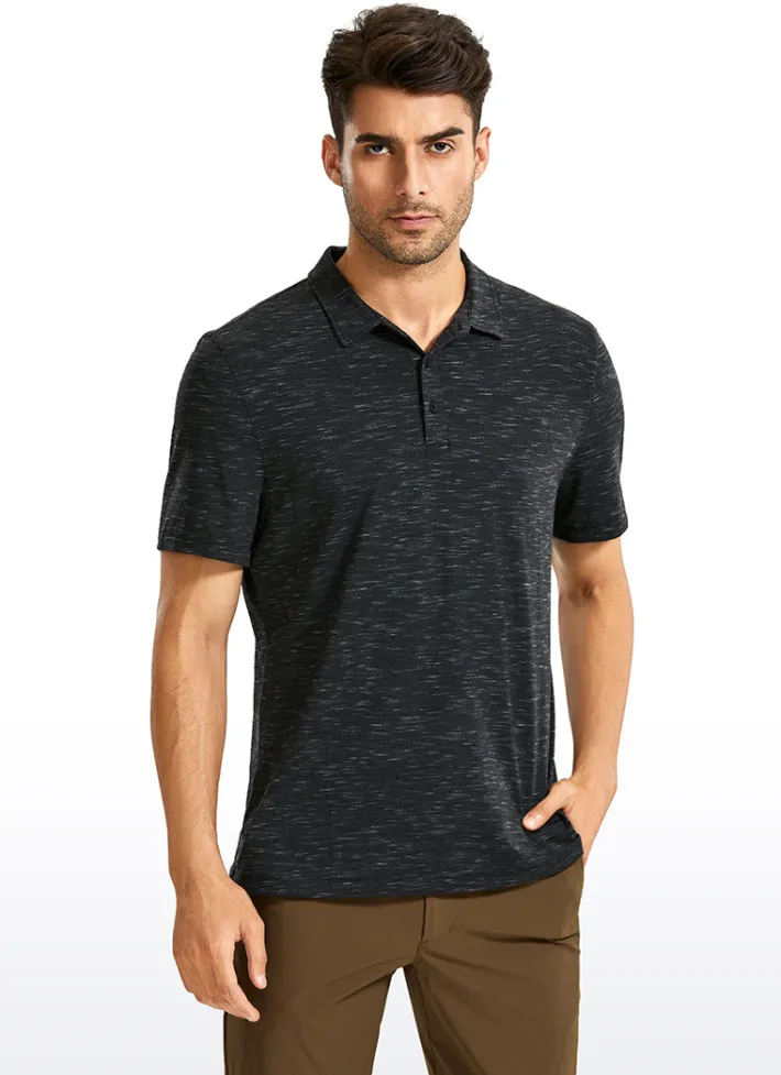 Flash Sale CRZ YOGA Heather Polo Short Sleeves