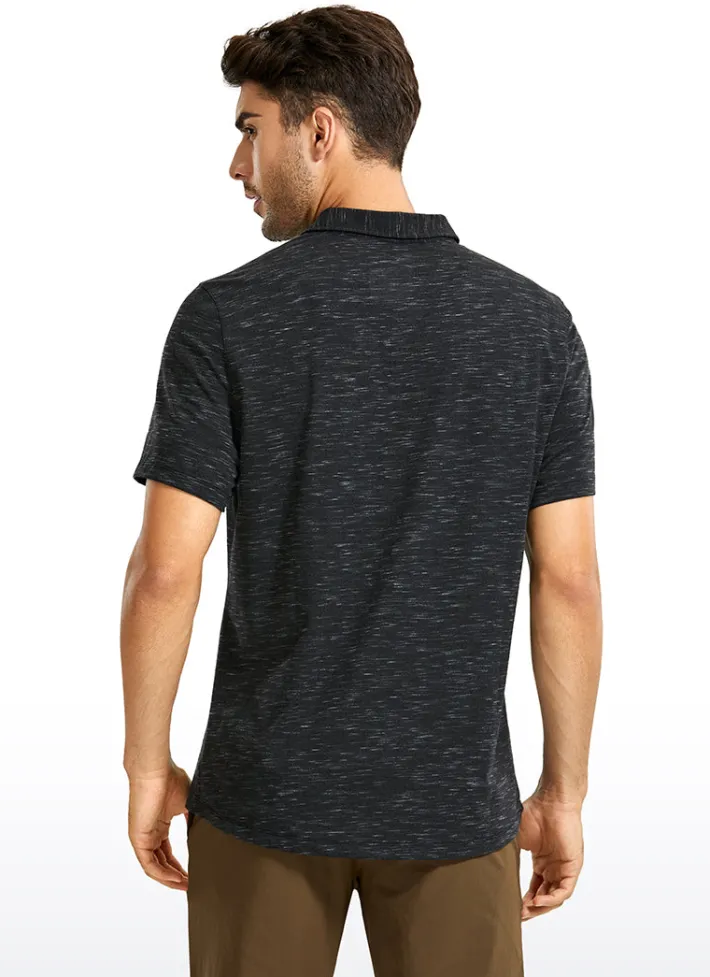 Flash Sale CRZ YOGA Heather Polo Short Sleeves