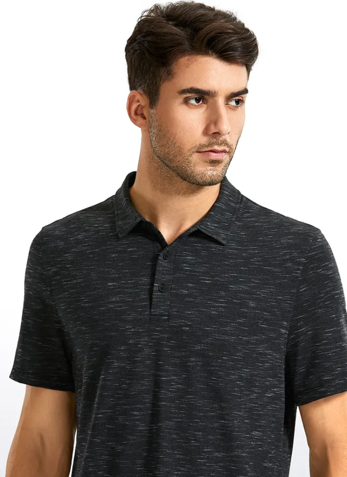 Flash Sale CRZ YOGA Heather Polo Short Sleeves