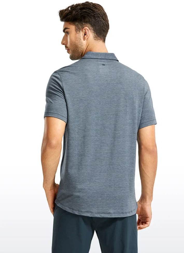 Flash Sale CRZ YOGA Heather Polo Short Sleeves