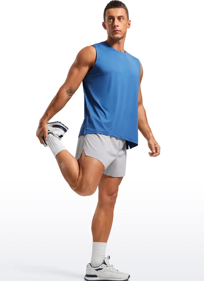 Cheap CRZ YOGA 2 in 1 Side Split Dolphin Shorts 4'' with Pockets