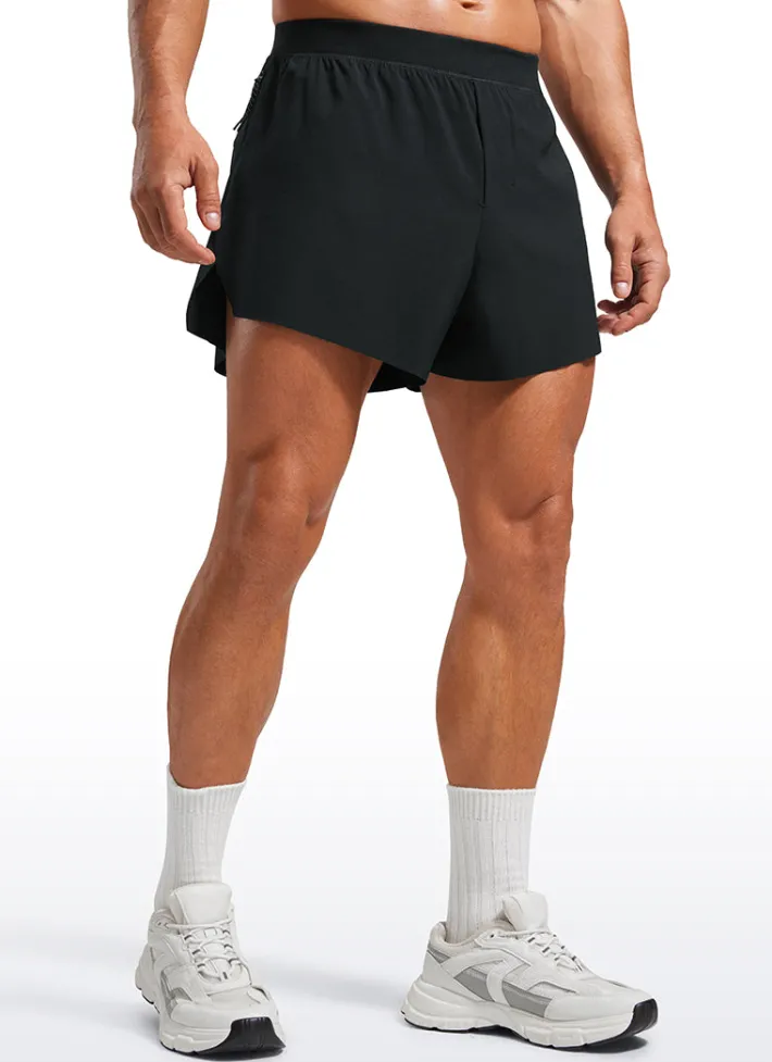 Cheap CRZ YOGA 2 in 1 Side Split Dolphin Shorts 4'' with Pockets