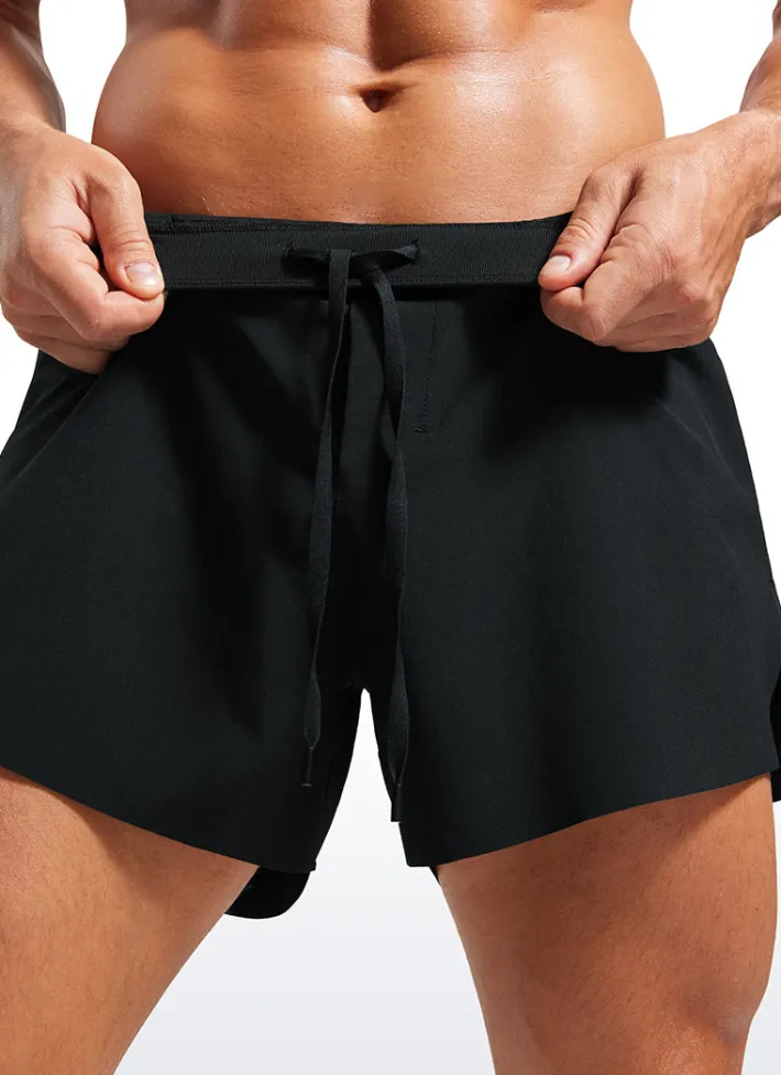 Cheap CRZ YOGA 2 in 1 Side Split Dolphin Shorts 4'' with Pockets