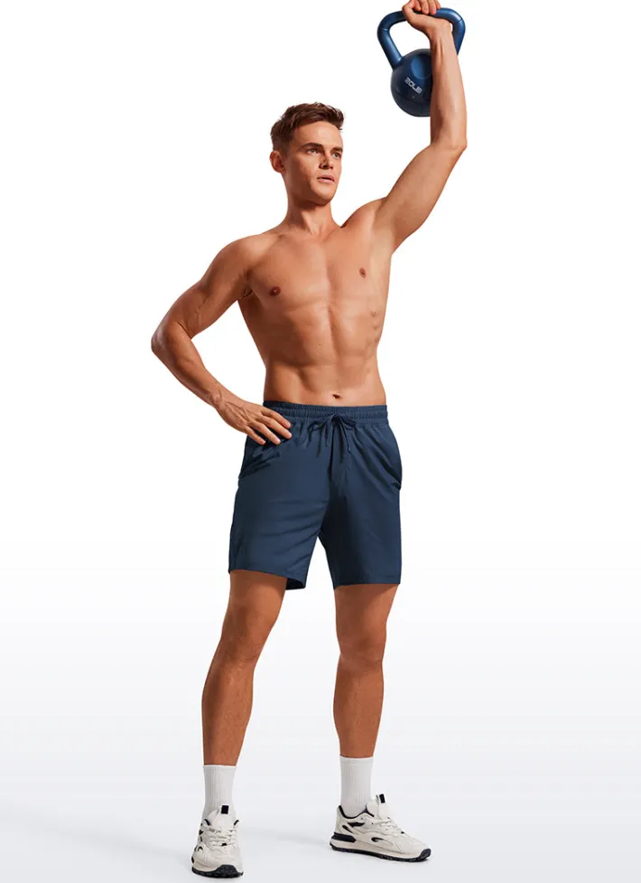 Cheap CRZ YOGA Lightweight Athletic Pocketed Shorts 7''- Linerless