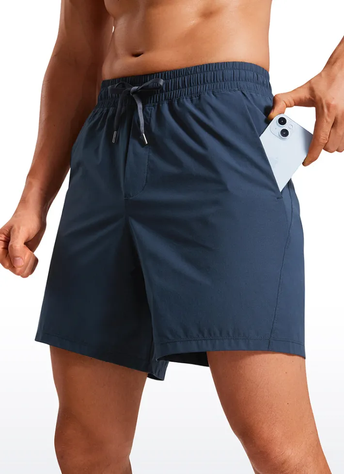 Cheap CRZ YOGA Lightweight Athletic Pocketed Shorts 7''- Linerless