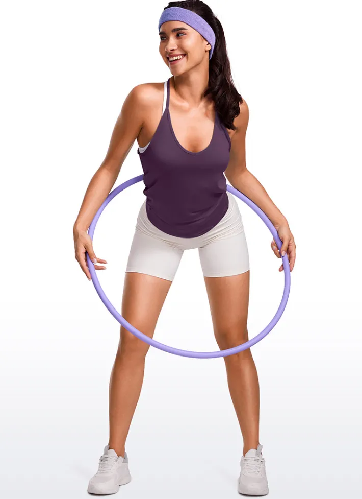 Clearance CRZ YOGA Lightweight Halter Tie Back Tank V Neck