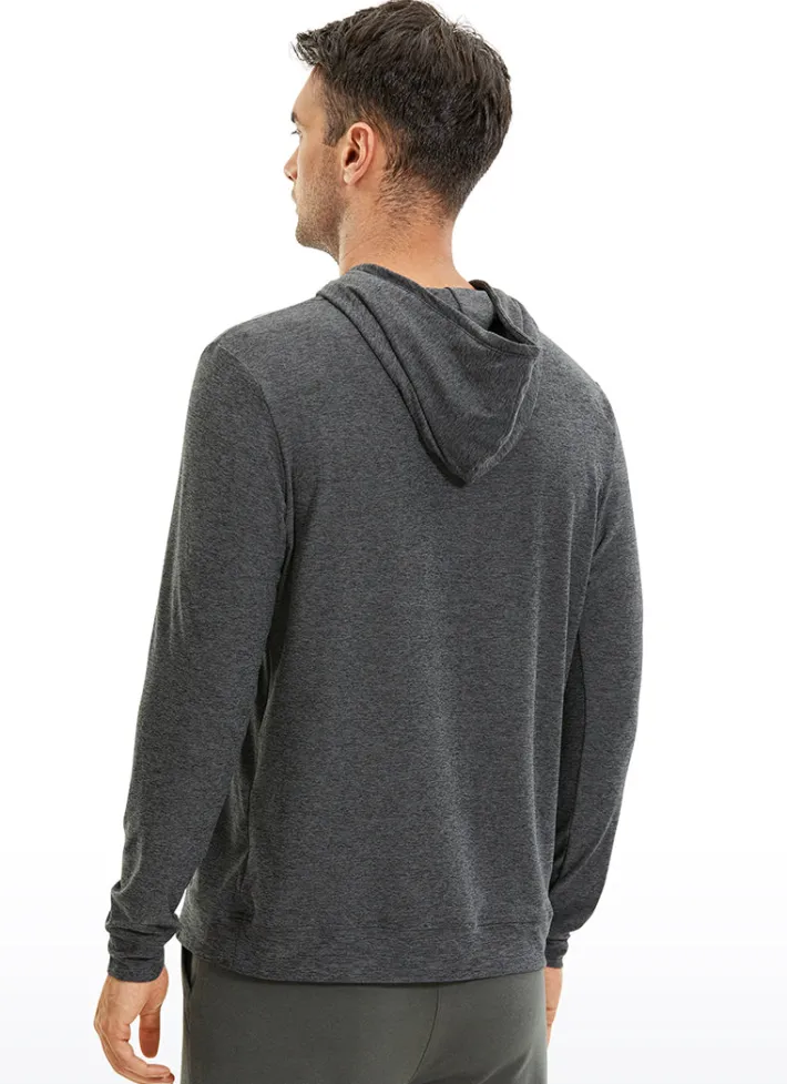 Best Sale CRZ YOGA Lightweight Long Sleeve Hoodies with Pocket