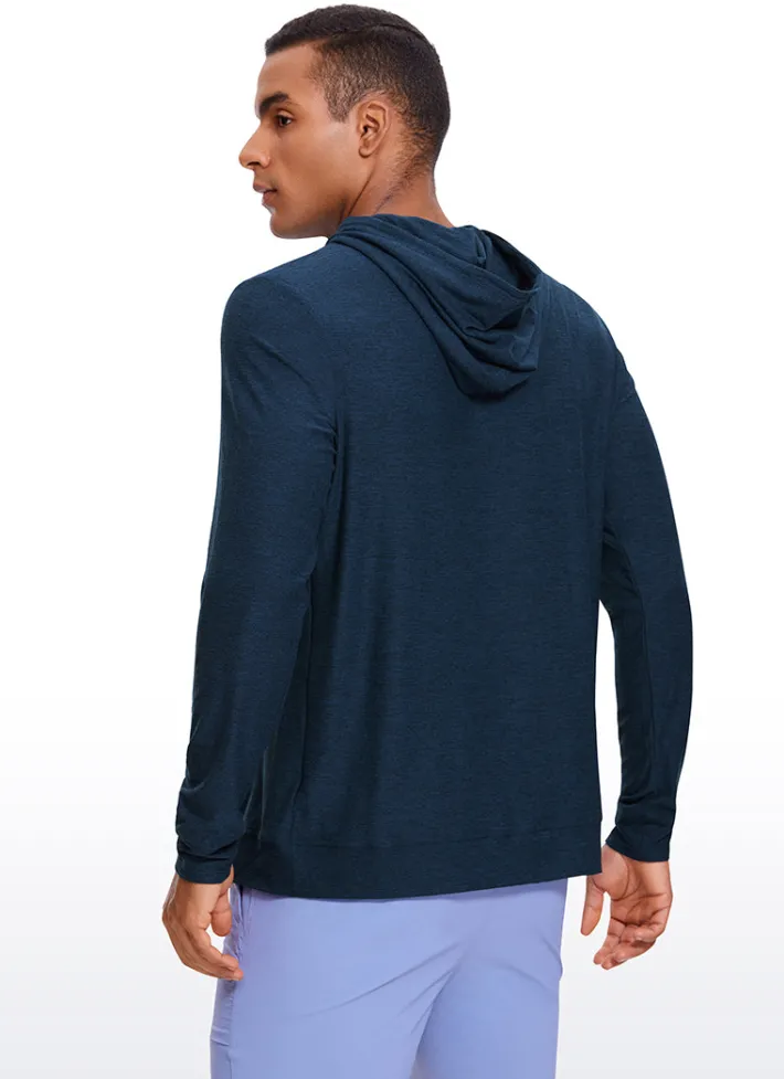Best Sale CRZ YOGA Lightweight Long Sleeve Hoodies with Pocket