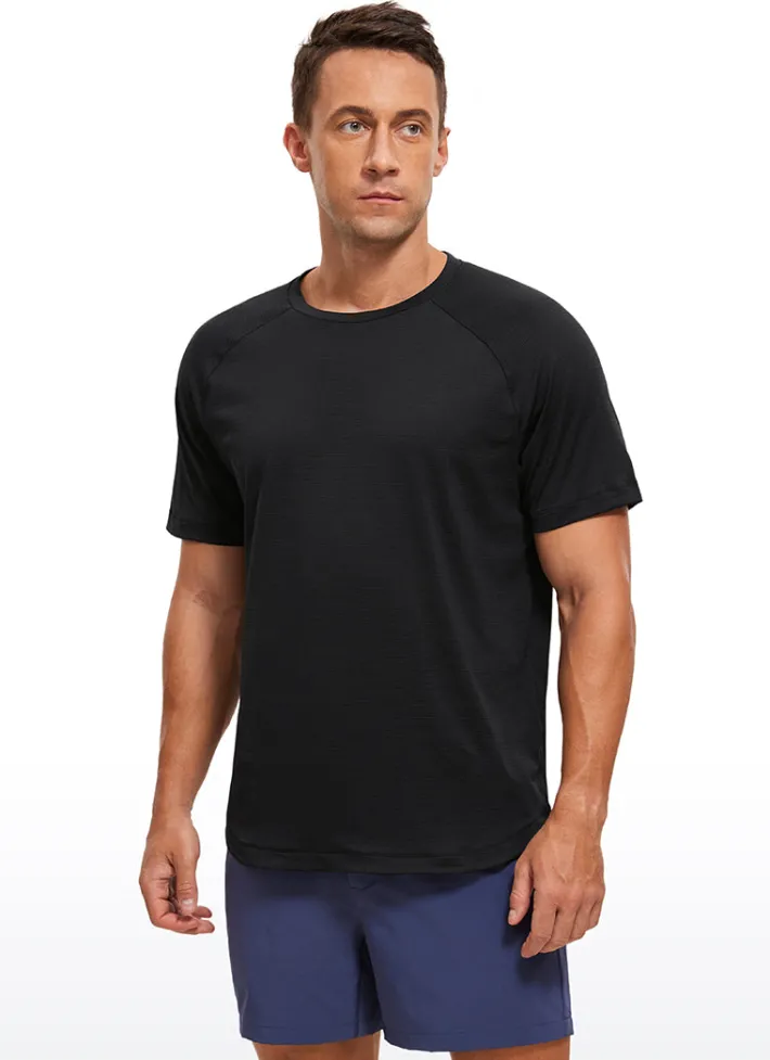 New CRZ YOGA Lightweight Quick Dry Short Sleeves Crew Neck