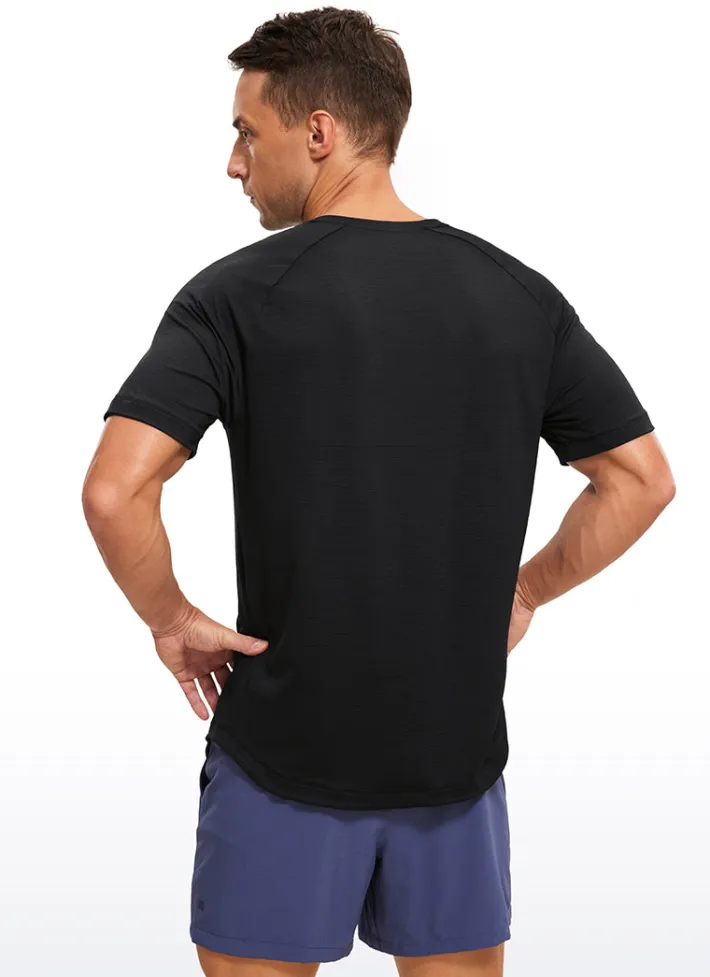 New CRZ YOGA Lightweight Quick Dry Short Sleeves Crew Neck