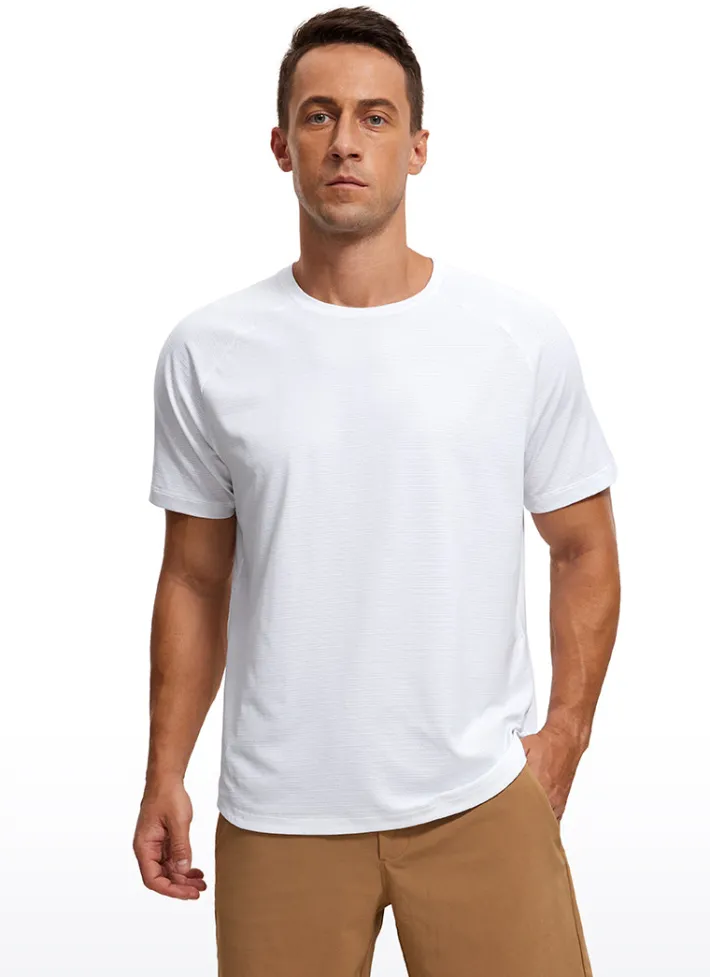 New CRZ YOGA Lightweight Quick Dry Short Sleeves Crew Neck
