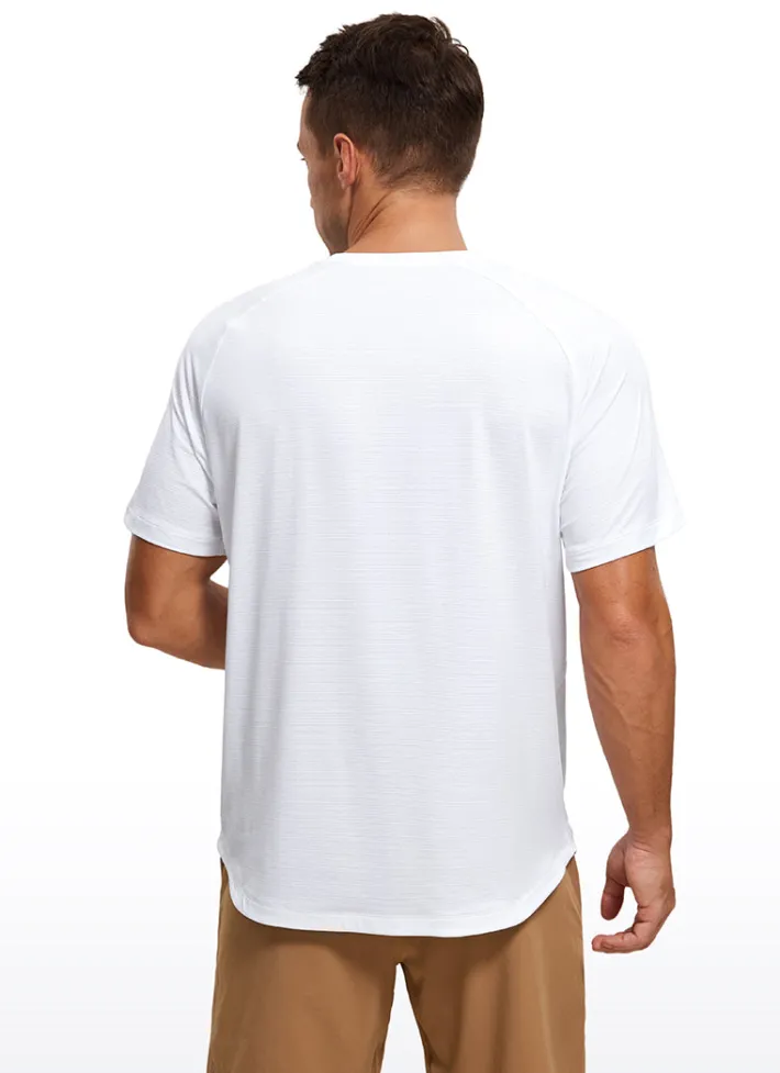 New CRZ YOGA Lightweight Quick Dry Short Sleeves Crew Neck