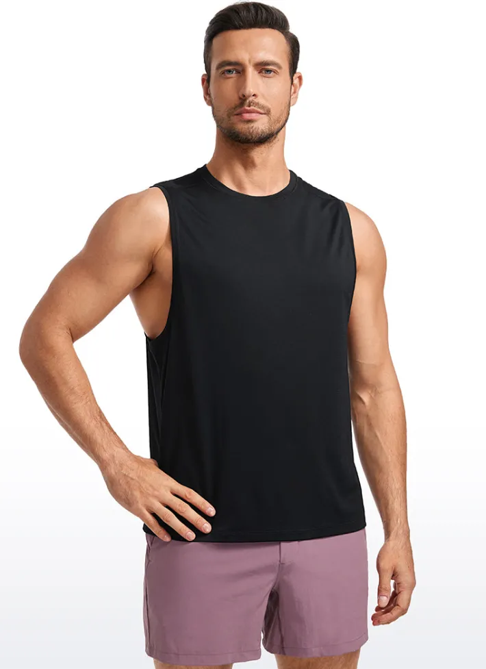 Best CRZ YOGA Lightweight Quick Dry Tank Tops Round Neck