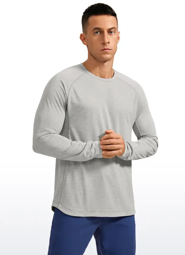 Discount CRZ YOGA Lightweight Rounded Scallop Bottom Long Sleeves