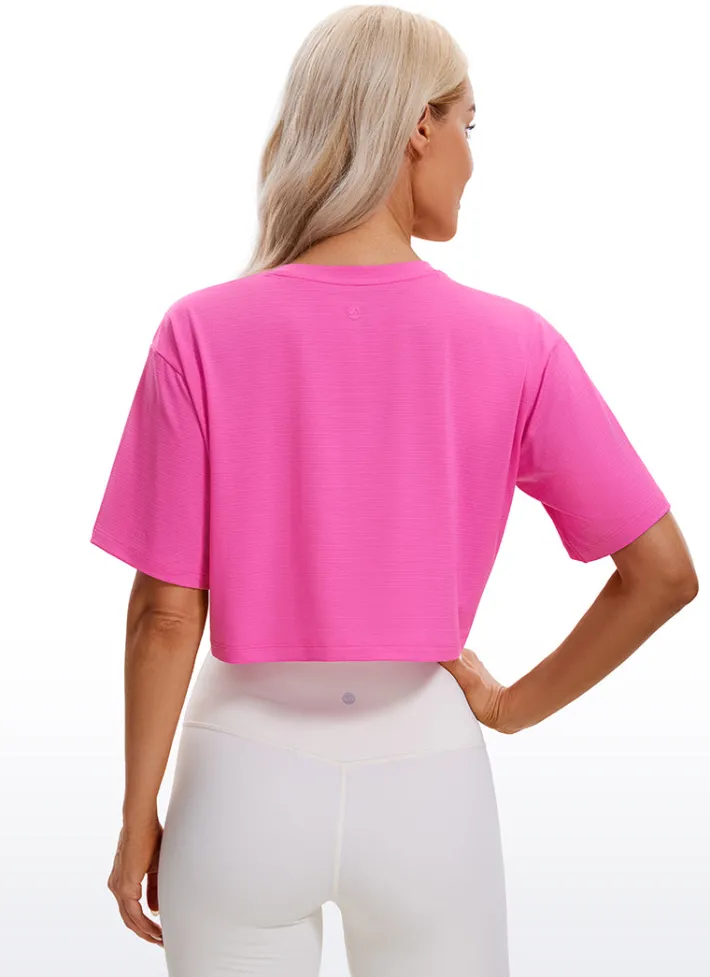 Fashion CRZ YOGA Lightweight Short Sleeves Cropped