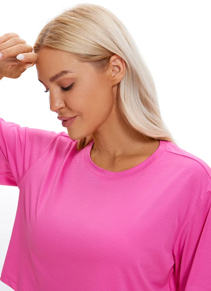 Fashion CRZ YOGA Lightweight Short Sleeves Cropped