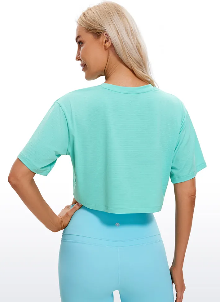 Fashion CRZ YOGA Lightweight Short Sleeves Cropped