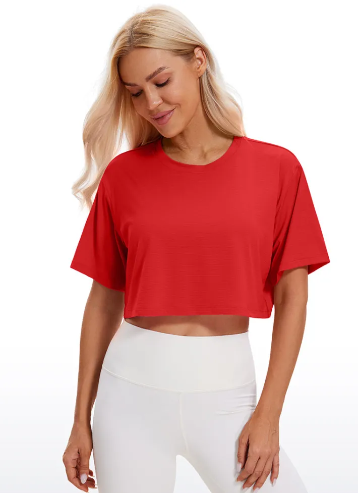 Fashion CRZ YOGA Lightweight Short Sleeves Cropped