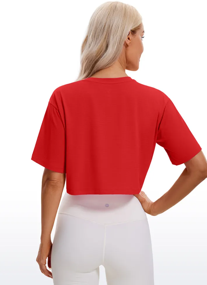 Fashion CRZ YOGA Lightweight Short Sleeves Cropped