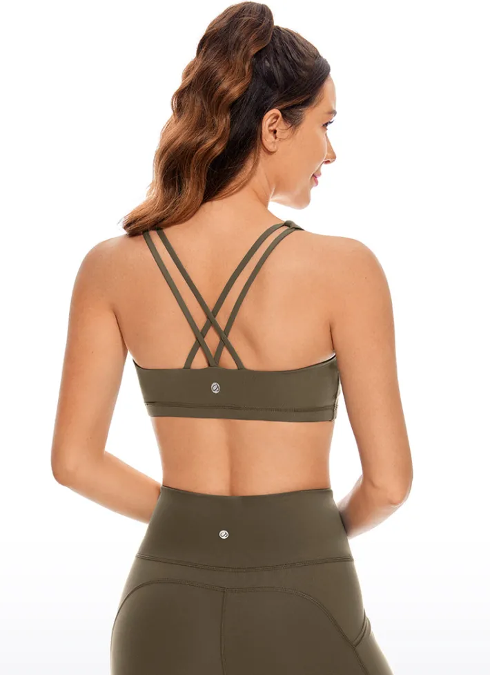 Shop CRZ YOGA Nakedfeel Bra Cross Back Low Cut