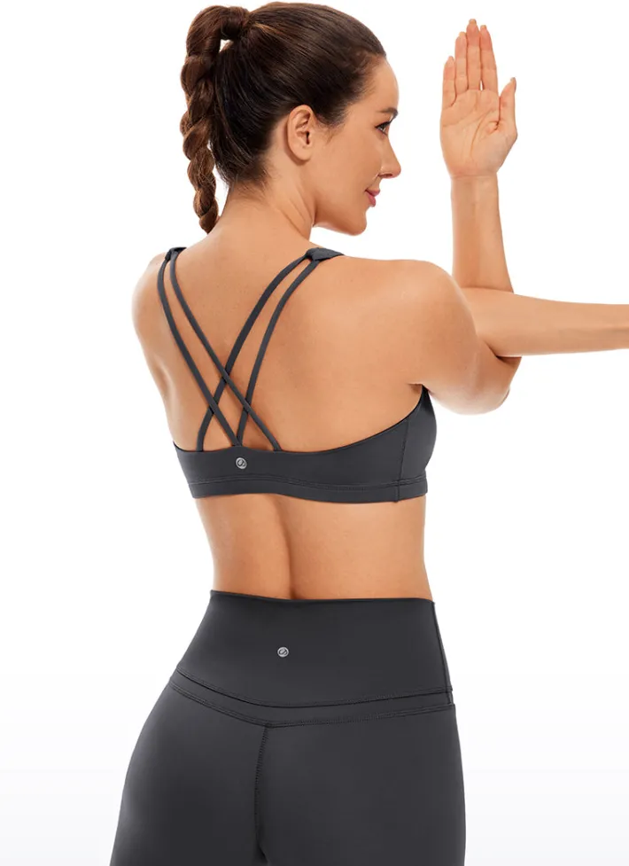 Shop CRZ YOGA Nakedfeel Bra Cross Back Low Cut