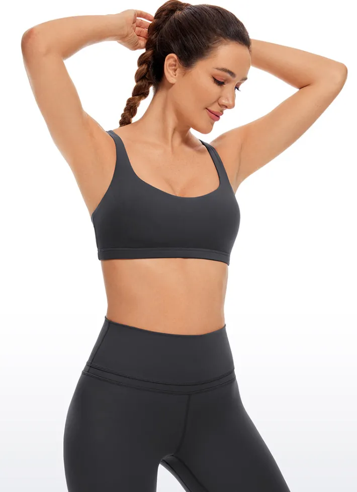 Shop CRZ YOGA Nakedfeel Bra Cross Back Low Cut