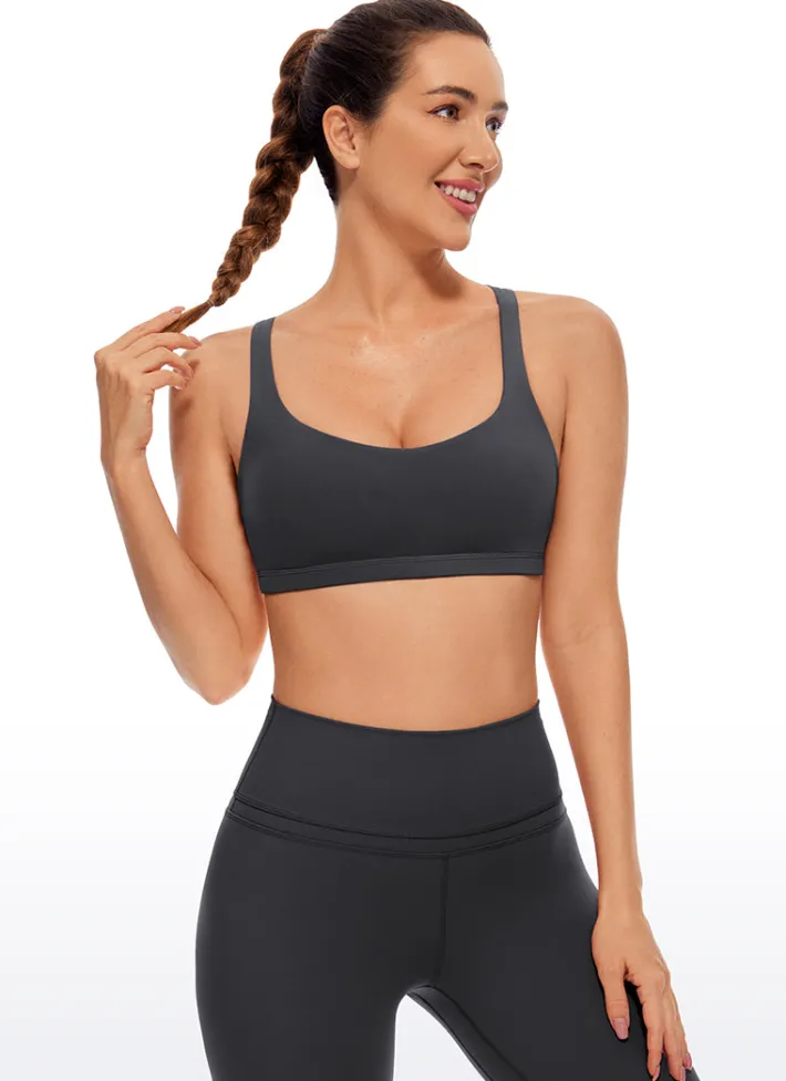 Shop CRZ YOGA Nakedfeel Bra Cross Back Low Cut