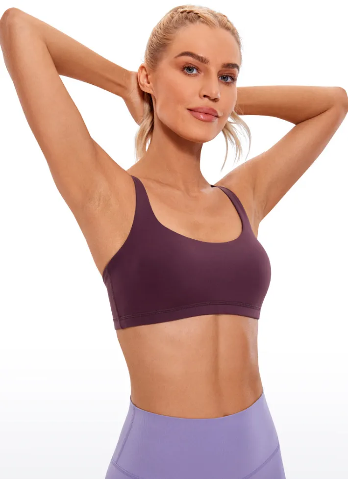 Shop CRZ YOGA Nakedfeel Bra Cross Back Low Cut