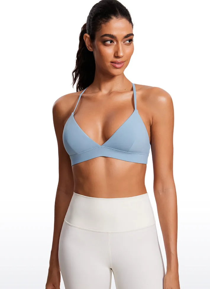 Outlet CRZ YOGA Nakedfeel Double Lined Triangle Strappy Sports Bra