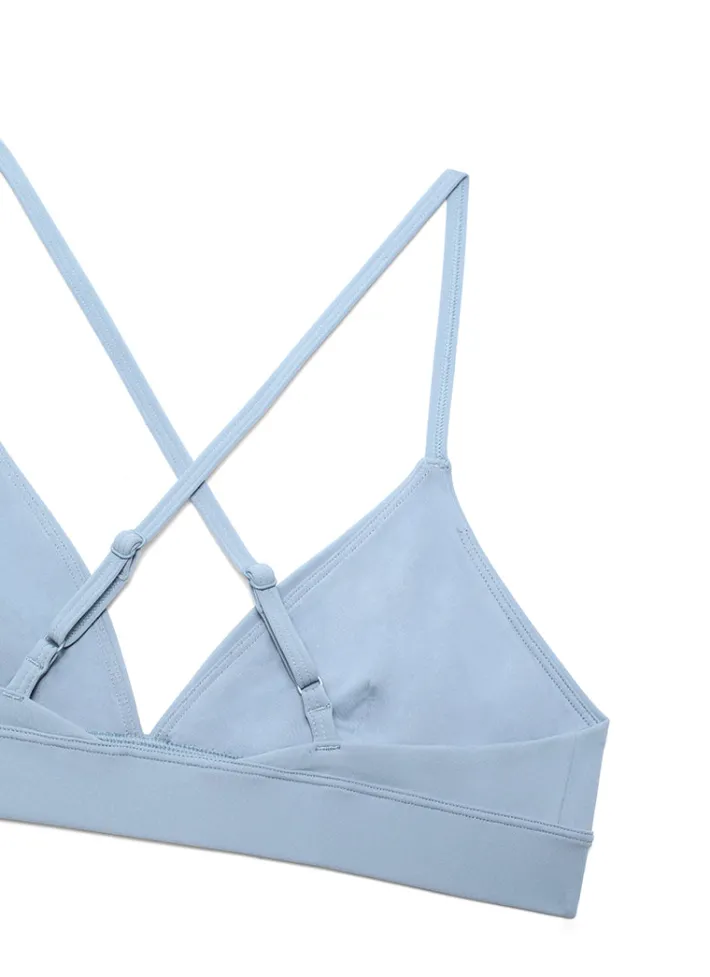 Outlet CRZ YOGA Nakedfeel Double Lined Triangle Strappy Sports Bra