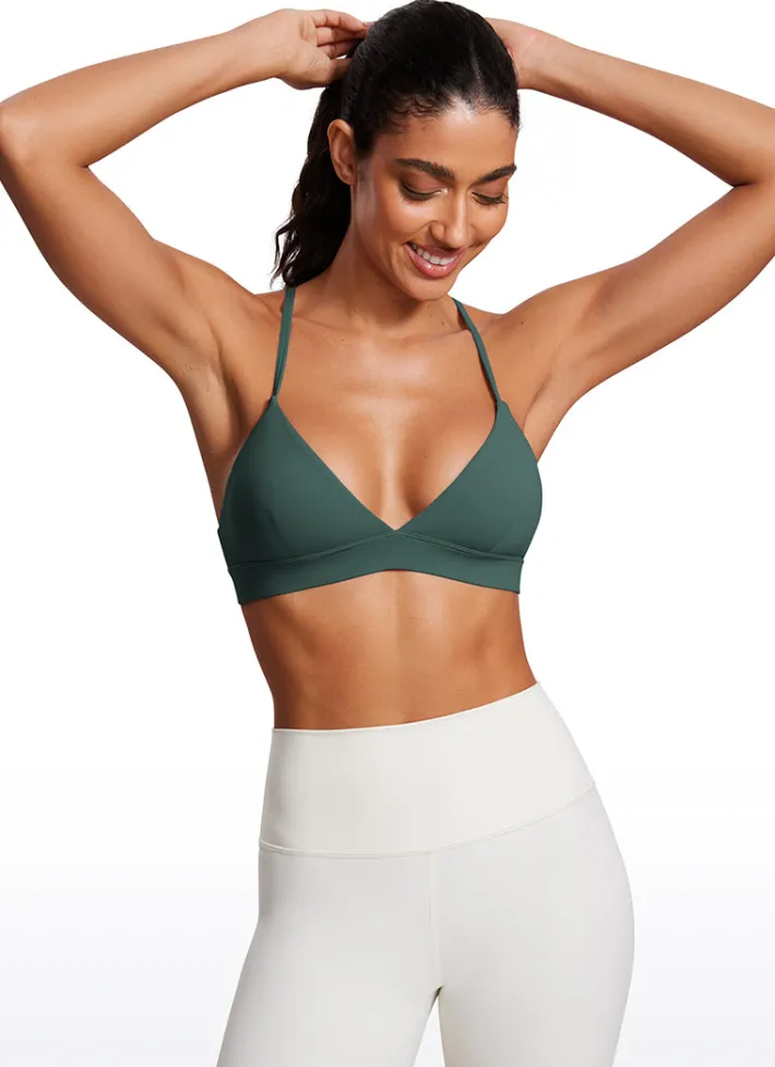 Outlet CRZ YOGA Nakedfeel Double Lined Triangle Strappy Sports Bra