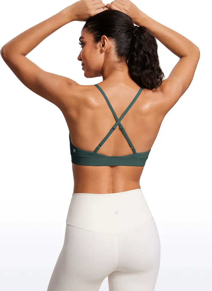 Outlet CRZ YOGA Nakedfeel Double Lined Triangle Strappy Sports Bra