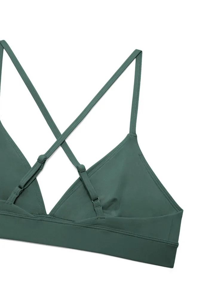 Outlet CRZ YOGA Nakedfeel Double Lined Triangle Strappy Sports Bra