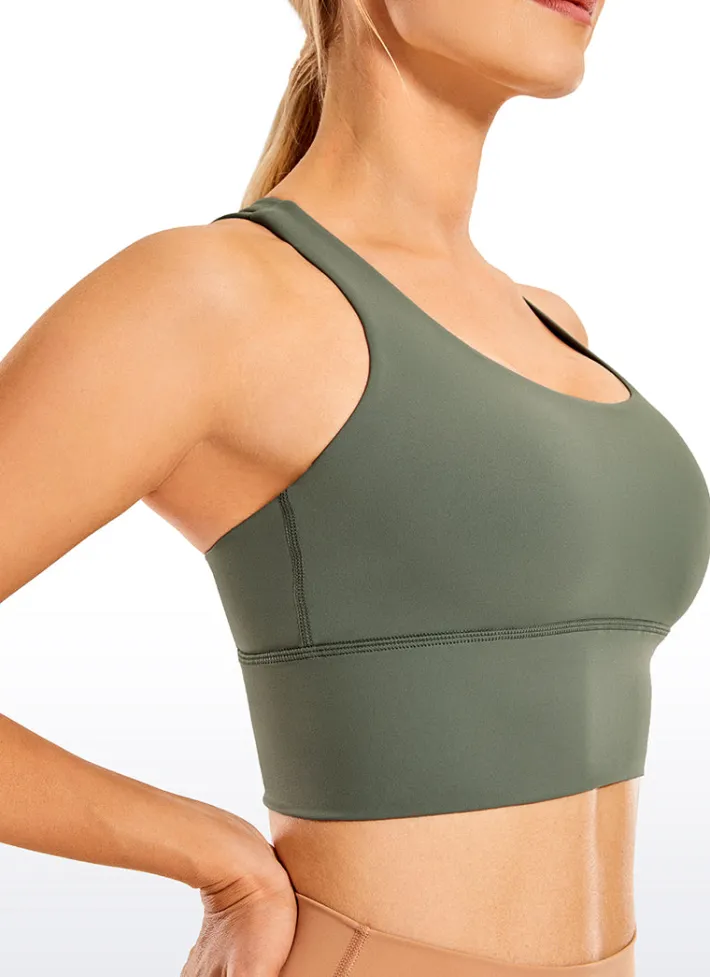 New CRZ YOGA Nakedfeel Longline Bra Strappy Back