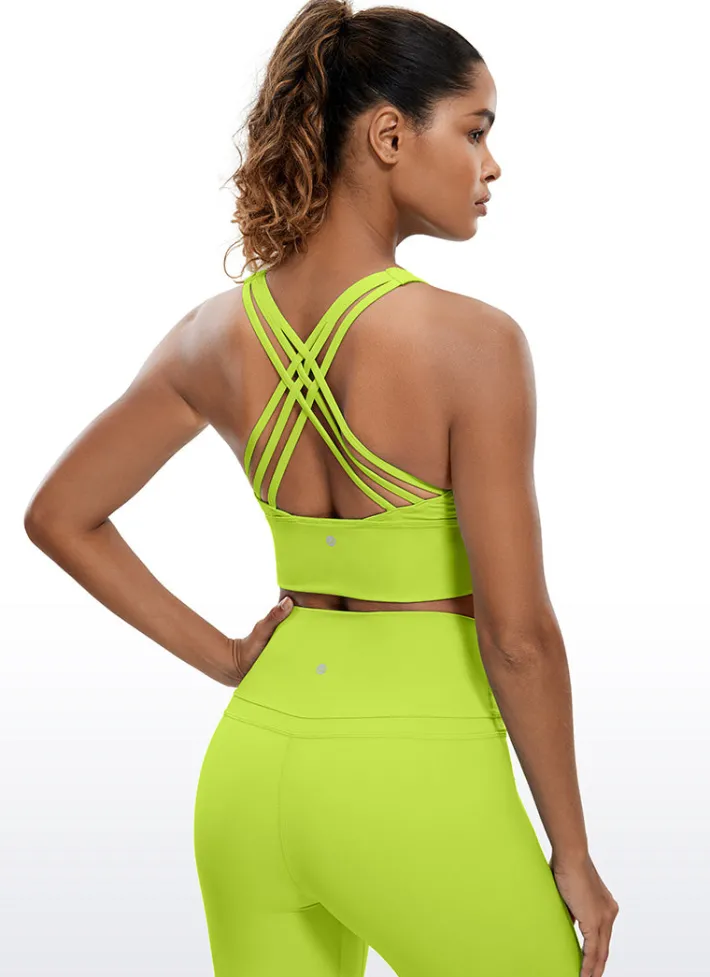 Best CRZ YOGA Nakedfeel Strappy Bra Longline