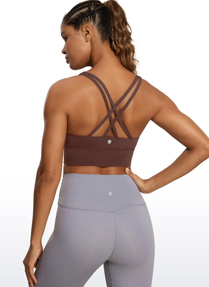 Discount CRZ YOGA Nakedfeel Strappy Longline Bra Criss Cross Back