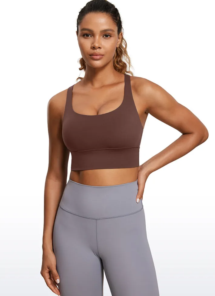 Discount CRZ YOGA Nakedfeel Strappy Longline Bra Criss Cross Back