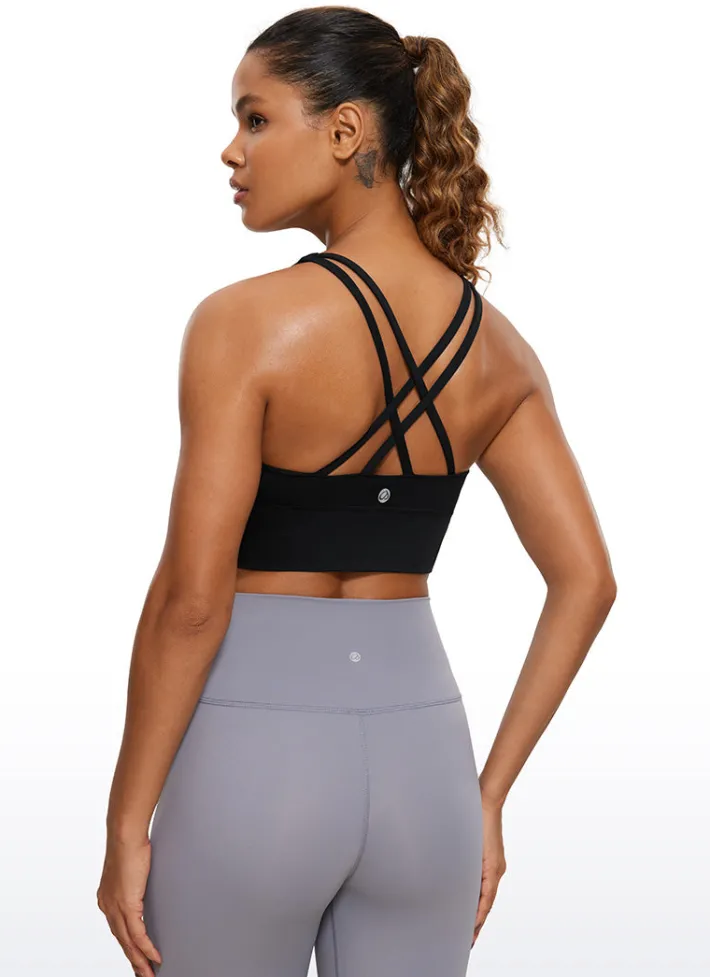 Discount CRZ YOGA Nakedfeel Strappy Longline Bra Criss Cross Back