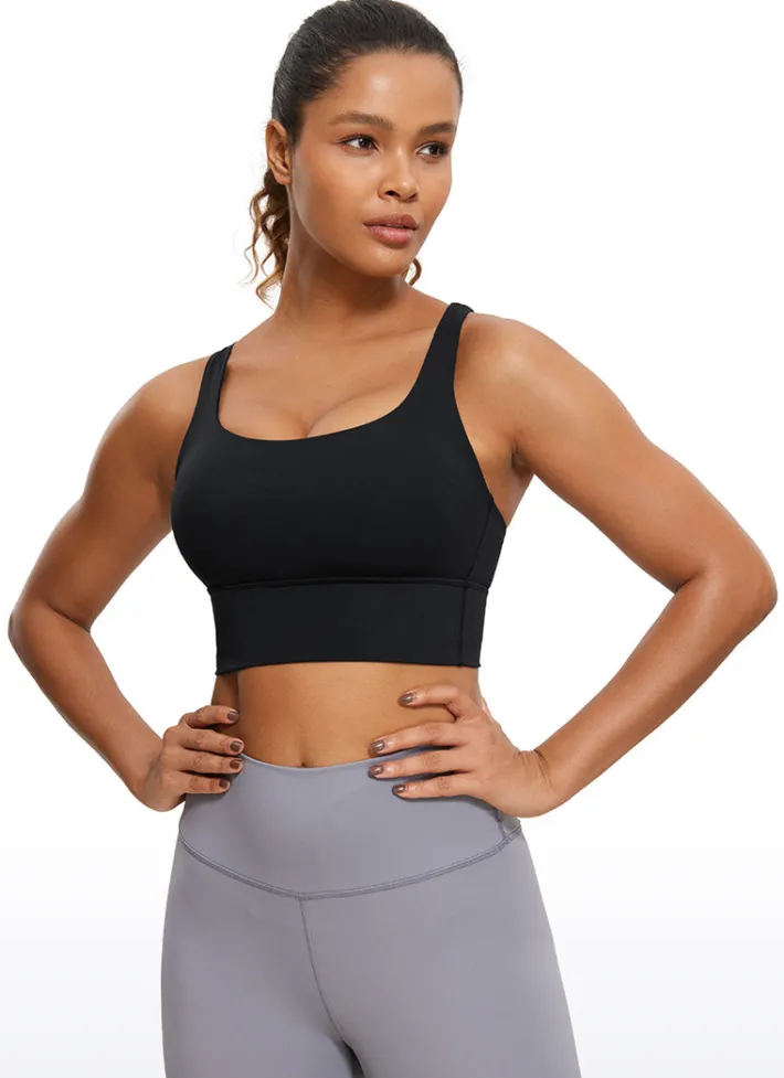 Discount CRZ YOGA Nakedfeel Strappy Longline Bra Criss Cross Back