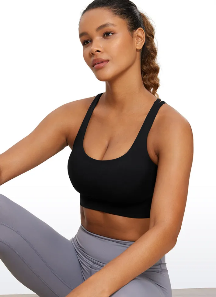 Discount CRZ YOGA Nakedfeel Strappy Longline Bra Criss Cross Back