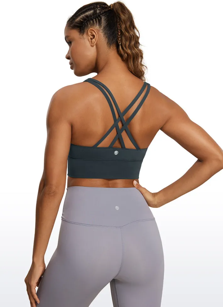 Discount CRZ YOGA Nakedfeel Strappy Longline Bra Criss Cross Back