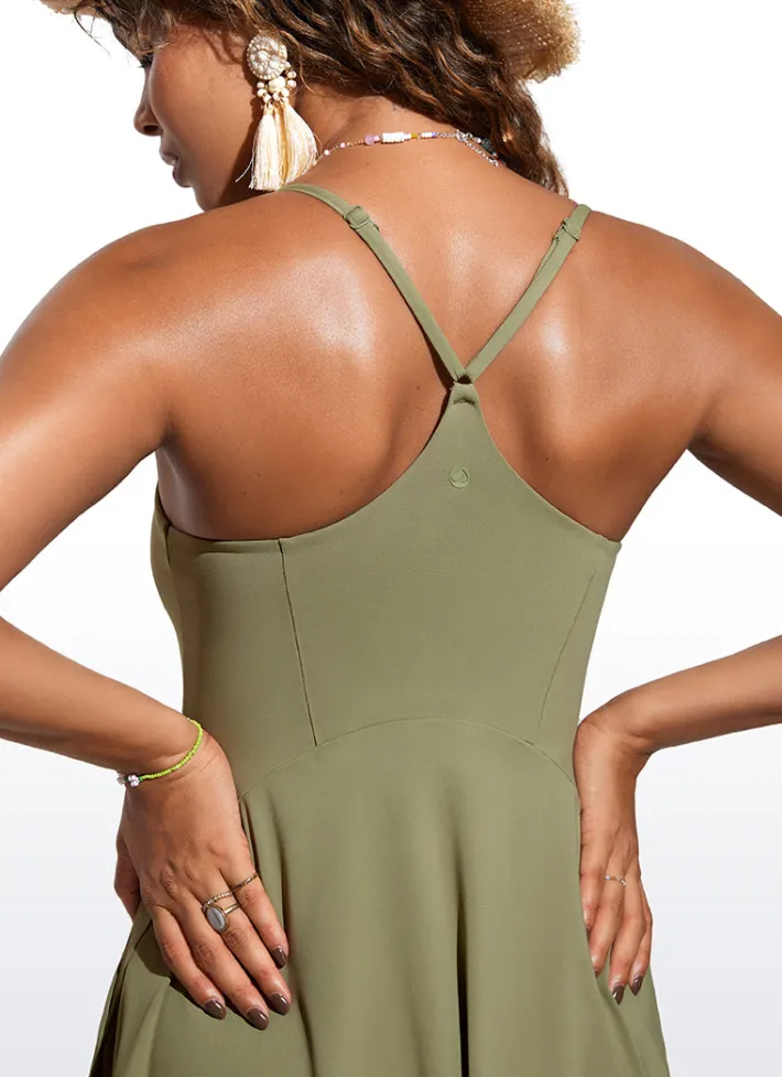 Outlet CRZ YOGA One Piece Swimsuit Y-Back Straps Moss Green