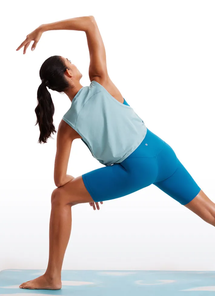 Sale CRZ YOGA Pima Cotton Crop Tank Deep Armhole