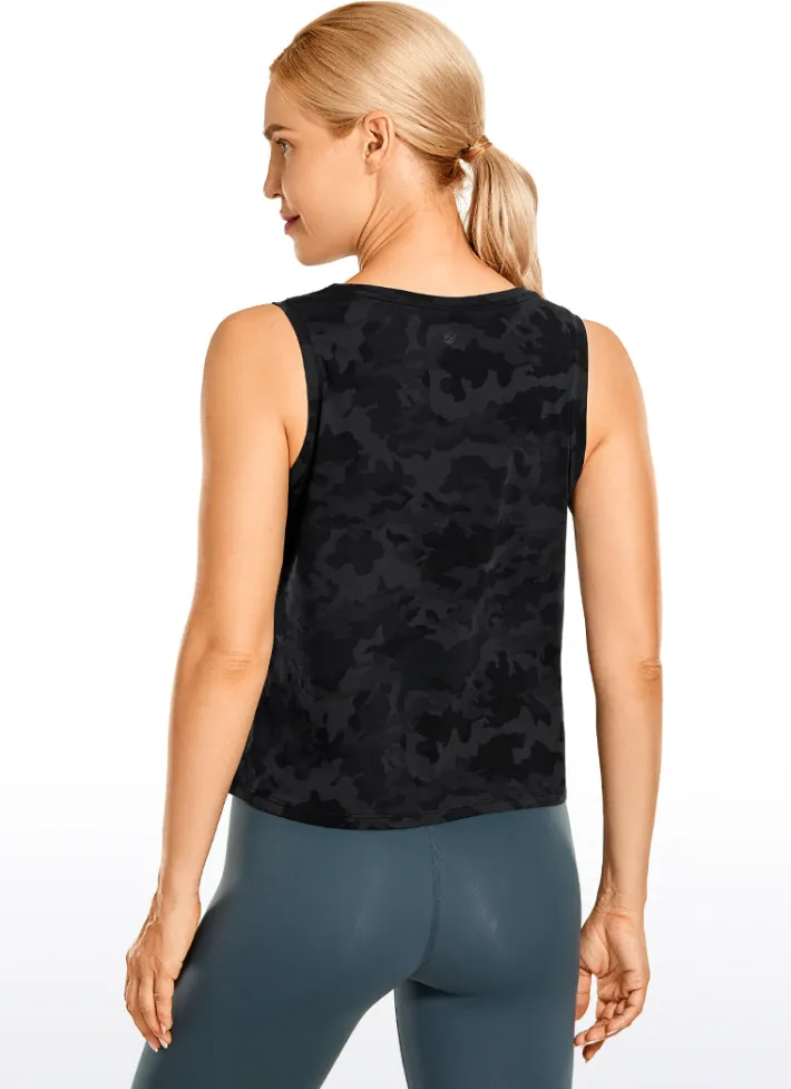 Discount CRZ YOGA Pima Cotton Crop Tank Round Neck