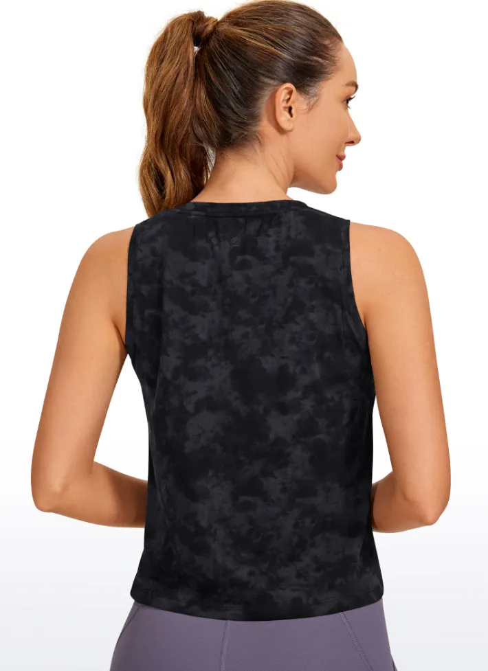 Discount CRZ YOGA Pima Cotton Crop Tank Round Neck