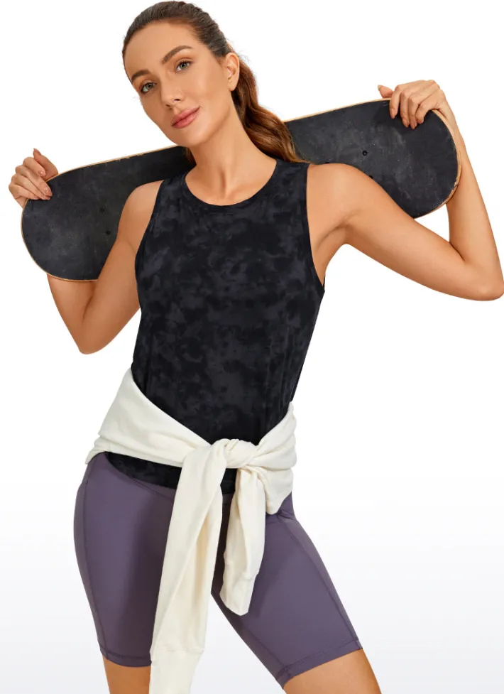 Discount CRZ YOGA Pima Cotton Crop Tank Round Neck