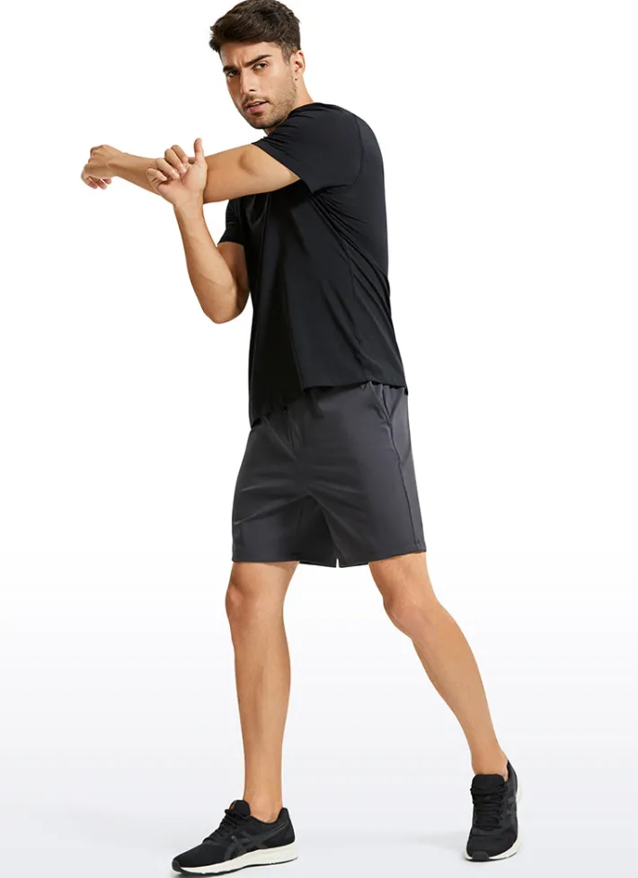 Sale CRZ YOGA Pima Cotton Henley Short Sleeves