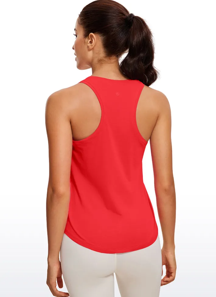 Store CRZ YOGA Pima Cotton Hip-Length Tank Racerback