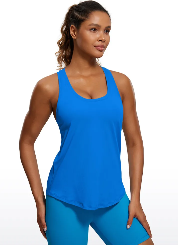 Store CRZ YOGA Pima Cotton Hip-Length Tank Racerback