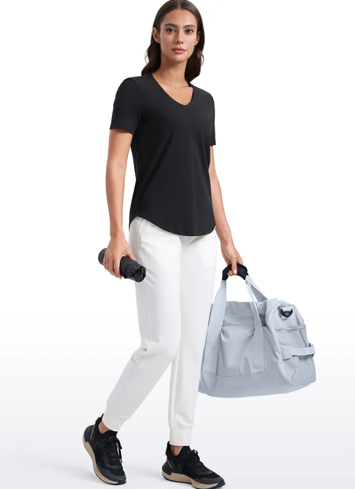 Store CRZ YOGA Pima Cotton Pro Short Sleeves V Neck